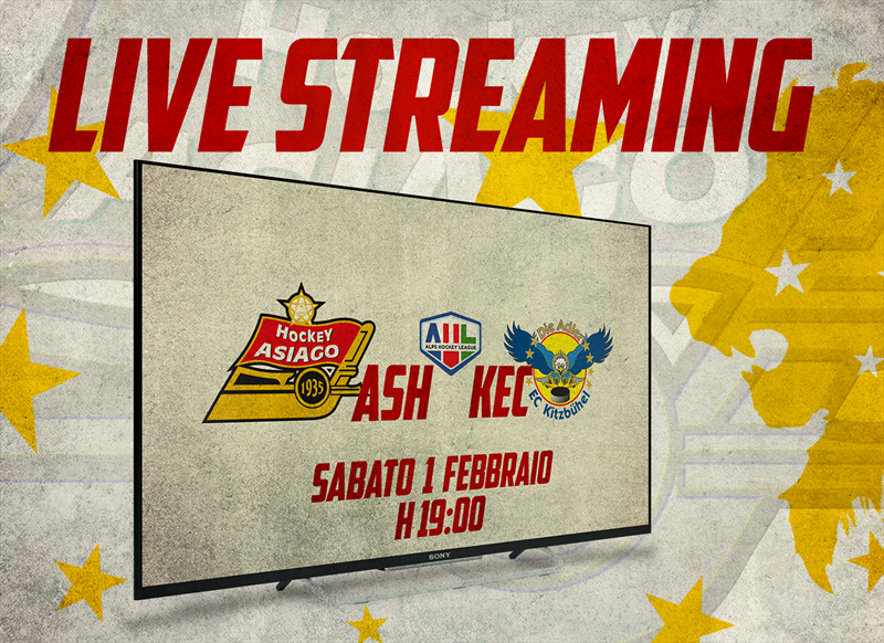 Diretta streaming Asiago Hockey 1935 vs EC Die Adler Kitzbuhel