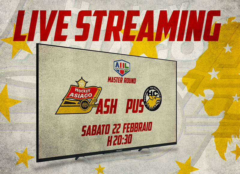 Diretta streaming Asiago Hockey 1935 vs HC Pustertal
