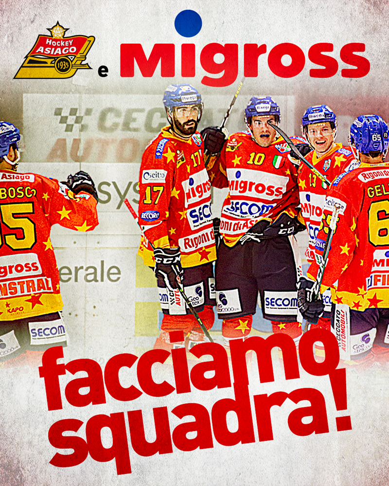 Asiago Hockey 1935 e Migross Supermercati ancora assieme!