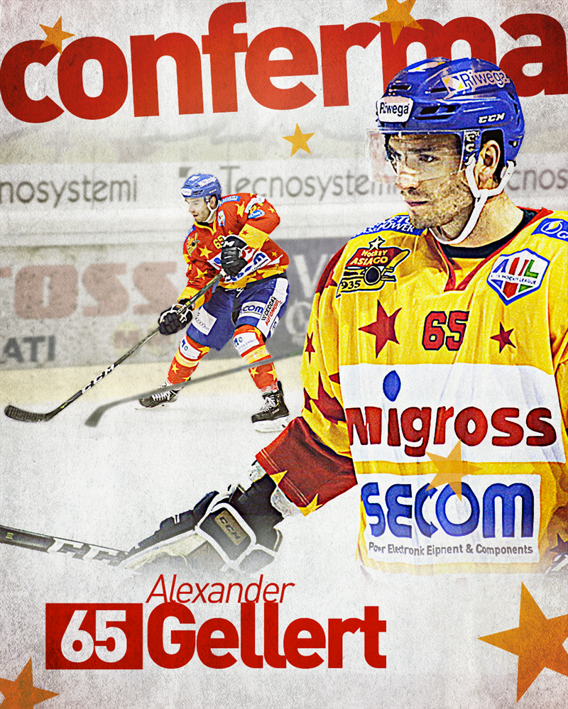 Gellert rimane un giocatore della Migross Asiago!
