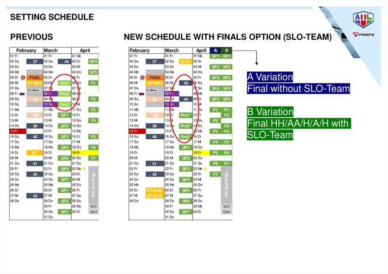 Importanti variazioni nel calendario della regular season e dei playoff