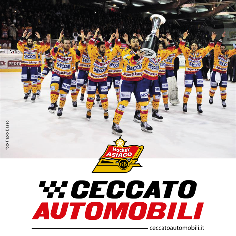 Ceccato Automobili Spa ancora in pista a fianco dell'Asiago Hockey 1935